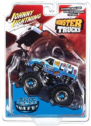 Frost Bite Monster Truck ja vrištim, Vi vrištite crnim točkovima i figurom vozača Monster Trucks serije 1/64 Diecast Model Johnny