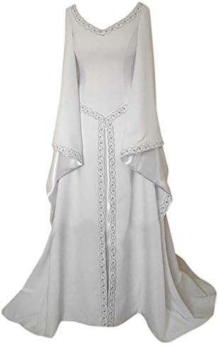 Dressy Ležerne haljine za žene s dugim rukavima V-izrez Srednjovjekovna haljina duljina duljina vrećica prevelika cosplay elegantna