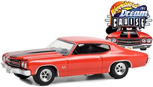 1969 Chevy Chevelle SS Red W / Black Stripes 18th godišnji Woodward Dream cruise Heritage Vehicle 1/64 Diecast Model Car by Greenlight