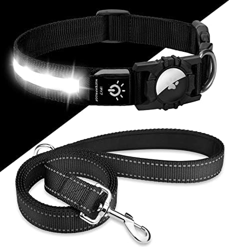 JoyTale 11-16 '' ovratnik za pse i 6ft dvostrano reflektirano povodci, osvjetljavajući povratnu noćnu sigurnost hodanje kućnih ljubimaca