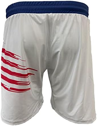 5kountna snaga, čast i ponos sublimirana američka zastava MMA borbene kratke hlače Muay Thai Boxer Kickboxing BJJ Trening kratak
