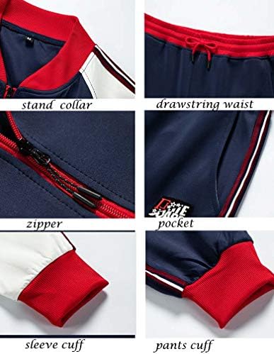 Litteking muške staze 2 komada Outfit Casual Duweat dugih rukava Postavite puni patentni patentri sportovi jogging odijela