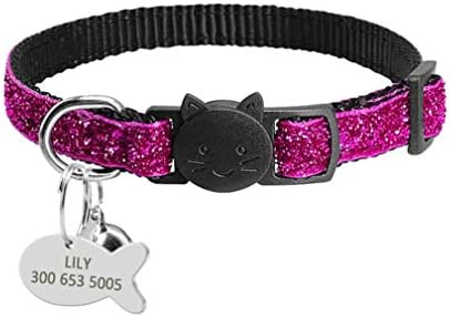 Sigurnost Breakaway Cat Collars brzo oslobađanje ovratnik mačke ovratnik ogrlica sa zvonom za mačke štene, Bling Red)
