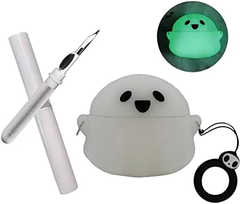 Oinbxw Ghost futrola dizajnirana za Airpods 3D, mekani silikonski anime smiješni 3D crtani lik Airpods 3 futrola sa [prstenaste tipke]