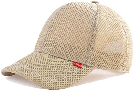 FEICUI Men's Trucker Hat Mesh Cap Sport Cap for Men Adjustable Baseball Cap Running Hat