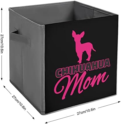 Chihuahua mama platno srušene za skladištenje kocke Organizator kocke s ručkama za kućni uredski automobil