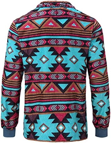 Ružni Božićni džemperi za muškarce, Aztec Print Vintage džemperi pulover Holiday džemper Polo za muškarce