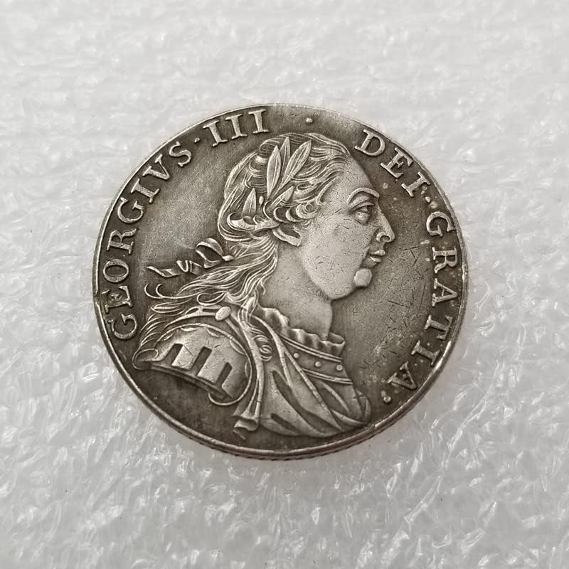 Starinski zanati 1787 Britansko George III Srebrni srebrni dolar srebrni krug 655