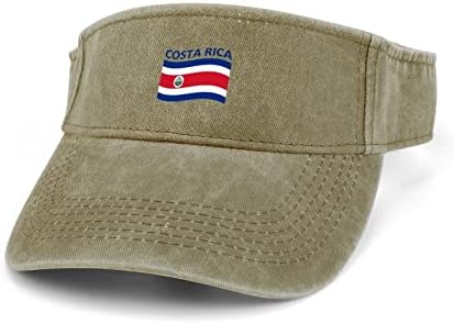 Zastava države Kostarika Sunčana Visorska kapa Podesivi traper bejzbol sportski šešir za muškarce žene