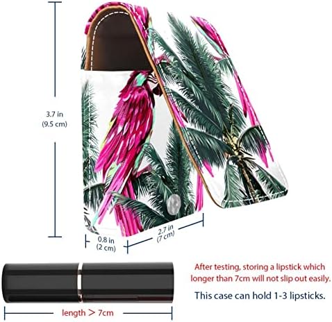 Parrot Exotic Bird Palma tropska kožna torbica za ruž za usne sa ogledalom Mini torba za šminkanje svakodnevno popravljanje