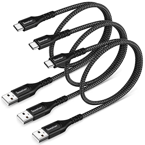 ISEEKERKit kratak USB Tip C kabel, 3,5ft / 0,5m USB-C punjač Nylon pletenica 3A brza punjač kompatibilna Android Samsung Galaxy S10
