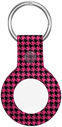 PU kožna airtag tracker zaštitna futrola, ružičasta ružičasta plaika rešetka Airtags Case AirTag držač