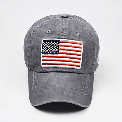 Mealah Muška bejzbol kapa sa američkom zastavom - vez za vezenje-opran podesivi Američki tata šešir za žene