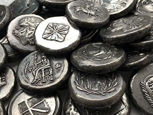Grčki novčići mesingani srebrni antički obrtni obrtni prigodni novčići nepravilni veličinu tipa 54