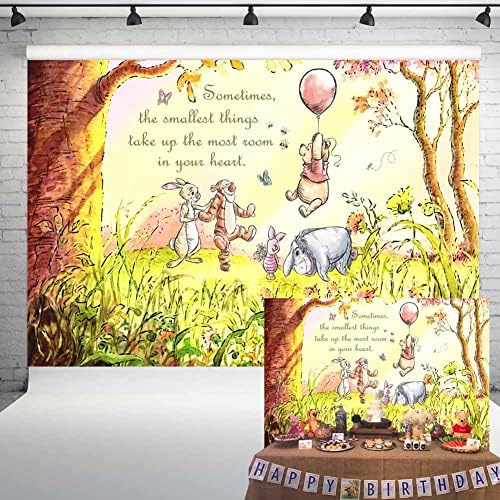 Akvarel Pooh medvjed jesen pozadina proljeće stotinu Acre Drvo pozadina klasični Winnie i prijatelji Baby tuš Rođendanska zabava dekoracije