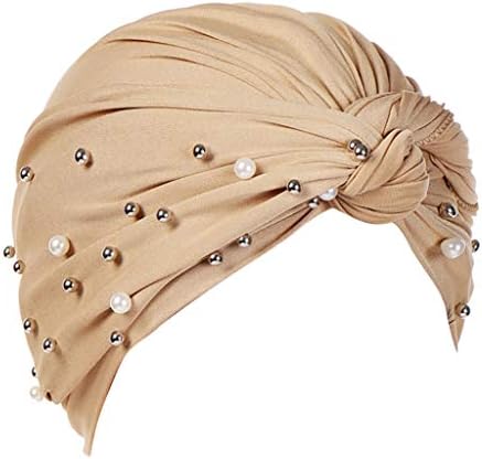 MANHONG HAT perla Wrap muslimanske kape rak Turban ruffle Pearl žene bejzbol kape SIS šešire