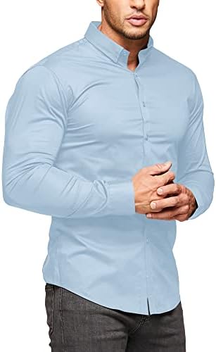 Rukovanje muških rušica urru muškim majicama Slim Fit Stretch dugih rukava ležerna majica niz majice