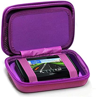 Navitech ljubičasta tvrda GPS torbica kompatibilna sa Garmin Zumo 346LMT-s motorom GPS