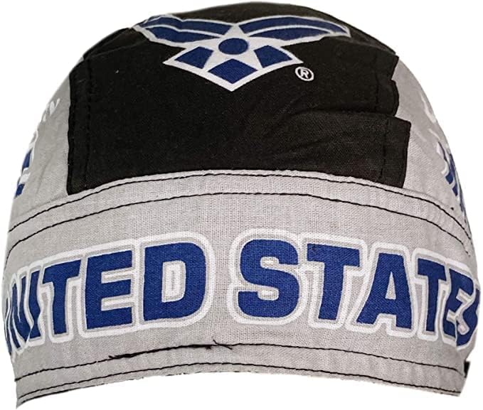 SUS U. S. Air Force siva & amp; mornarsko plava Lobanja šešir, crn, jedne veličine