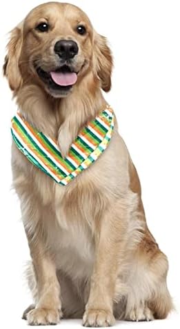 2 pakete PET mačji pas, trokut Reverzibilni pas Bandanas, svakodnevni šal za pse za muškarce i žensko, podesive ovratnike za pse Strips St. Patrickov dan