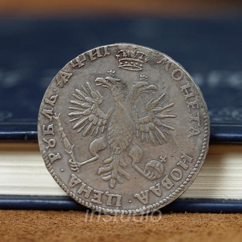 Ruski dvoglavi orlov kruni srebrni dolar srebrni okrugli kovanice ruski glava Orao Strani antikni kovanice poklon