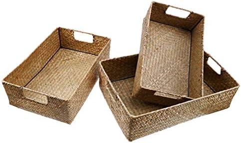 Skladišta za skladištenje stabika Ručna košare za pohranu sa ručkama Vodeni hijacintni pletene košare za organiziranje ukrasnih košara