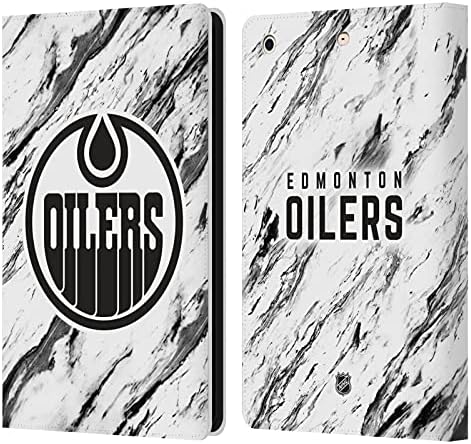 Dizajni za glavu Službeno licencirani NHL Mramorni Edmonton Oileers kožna knjiga Novčanica Cover Cover Construible s Apple iPad Mini