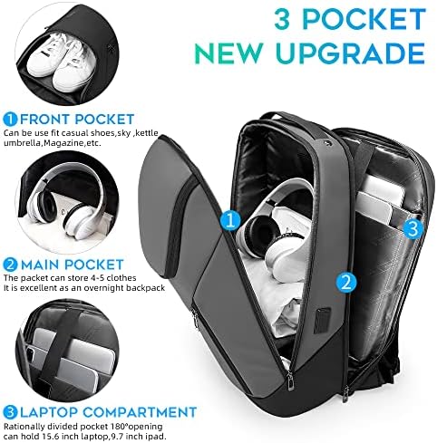 BANGE Business Smart ruksak vodootporni ruksak za Laptop od 15,6 inča sa USB priključkom za punjenje,putni izdržljiv ruksak