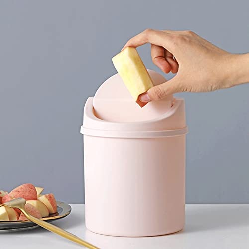 Lodly Trash Can, Desktop smeće može kućni dnevni boravak plastična truba natkrivena mini stol sa poklopcem kamen smeća