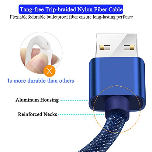 Kabl za punjenje za Nintendo prekidač, 2 pakovanje USB tipa C kabel najlonska pletenica USB C do USB brzina za sinkronizacija podataka