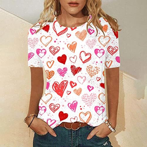 Žene Vole srce Dukseric Grafički dugi rukav Sretan majica za Valentinovo