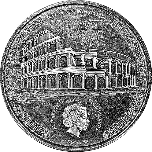 2021 de Roman Empire Powercoin Trajan 1 oz Silver Coin 5 $ Cook Islands 2021 Antikni završetak