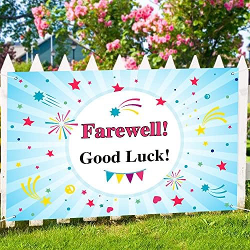 INNORU Farewell Good Luck Backdrop Banner, Farewell Party Photography backdrops Supplies, Going Away, posao Chang, Retirement Party Decorations Photo Booth Props 6x4ft