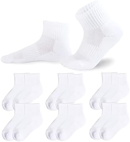 Mini anđeo Dječje atletske čarape Jastučne čarape za gležnjeve 6 paketa Unisex Prozračne mrežne pamučne sportske čarape za mlade dječake