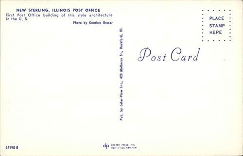 Nova pošta Sterling, Illinois IL originalna Vintage razglednica