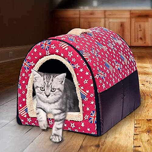 ZGWL sklopivi špiljski krevet za kućne ljubimce / male pse, pranje mekih pećinskih kreveta, lako se čisti, poluotvoreni šator za spavanje kućnih ljubimaca, za pseće i mačku gnijezđenje