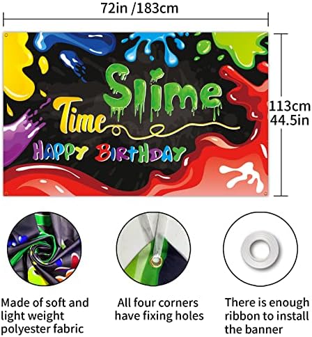 Meltelot Slime Tema Party pozadina šareni Grafiti Fiesta Happy Birthday Party dekoracija It's Slime Time tema Baby Shower Party Banner