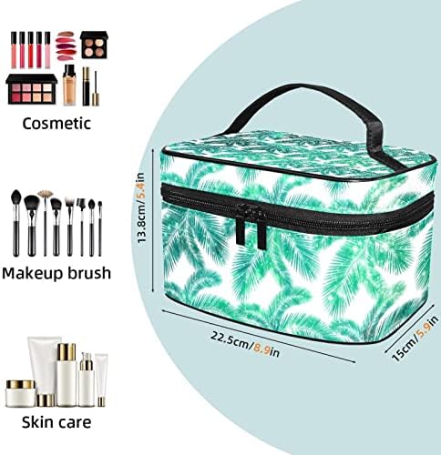 Kozmetičke vrećice za žene, torbe torbice šminkeri organizator za skladištenje šminke Djevojke, galaxy zeleni palmini lišće tropskim