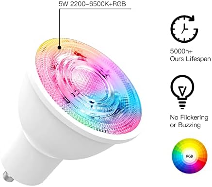 Marhynchus 4kom 5W LED Smart Bulb Timing glasovna kontrola poplava svjetlo zatamnjenje boja mijenja sijalica Home Supplies 95250V