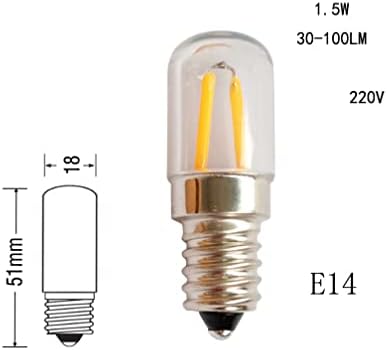 E14 frižider LED sijalica Pigmy mali vijak COB hladno / toplo bijelo odgovara soli lampe 230V 1.5 W 2kom