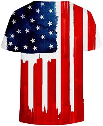 4. srpnja Košulja Ženska dana neovisnosti Nanosi labav V izrez kratkih rukava Američka zastava, otisak četvrtog jula Patriotske teže