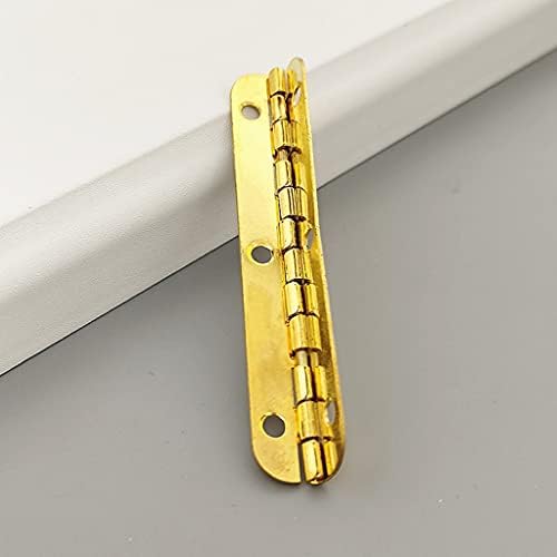 Zhyh 2pcs Zlatni metalni šarki mini dugi zlatni šarki namještaj nametni ormar za nakit drvene futrole antikni vintage šarke