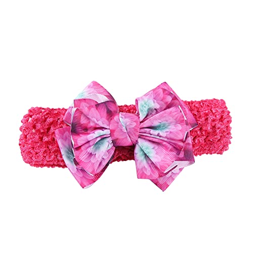 KAGAYD male djevojčice cvjetna traka za glavu cvjetni printovi Bowknot elastična traka za kosu za djevojčice Baby Cute