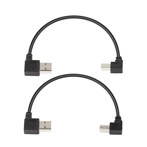 Cerrxian 90 stupnjeva kabl za štampač kabela, 1ft lijevi ugao USB 2.0 Upišite muški u desni i lijevi ugao USB 2.0 Tip B muški skener