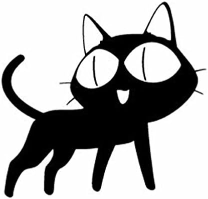 Naljepnica za vinil naljepnica Anime Cat | Automobili Kamioni Vans Zidovi Prijenosna računala | Crna | 5,5 inča | KCD1290