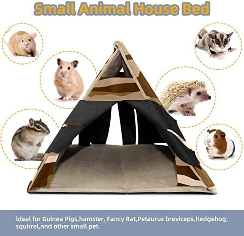 Smeđi kamuflažni uzorak, hrčka kuća stanični krevet za malu životinjski hrčak Gerbils Chipmunks vjeverice ježevi Gvineja svinje Dekor