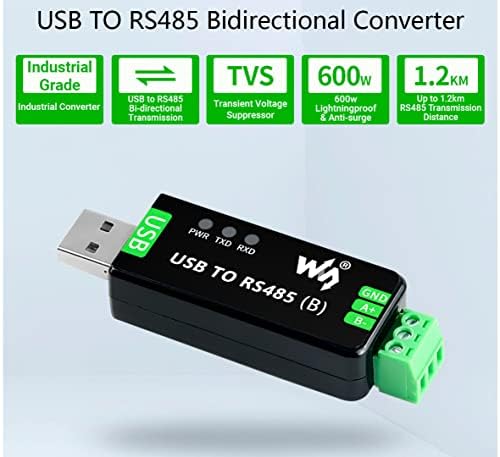Industrijski USB do RS485 Pretvarač dvosmjerni adapter, originalni CH343G čip na brodu / resetirajuće osigurači / zaštitne diode,