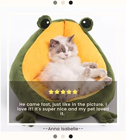 Samogrevajući krevet za mačke - slatka prenosiva kuća za mačke u obliku žabe za male srednje mačje pseće mačke Kućne potrepštine za