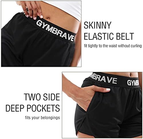 Gymbrave ženske kratke hlače za žene sa džepovima sa džepovima Work Work Yoga Athletic Casual Hotsas sa elastičnim strukom