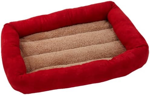 Uredna rješenja za kućne ljubimce Deluxe Comfort jastuk - sanjivi pliš sa reljefnim Polisuedom, mahovinom / tostom, Smal,l 20 inča sa 27 inča, 6111335
